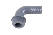 90 gr. plast vinkel m. nippel
